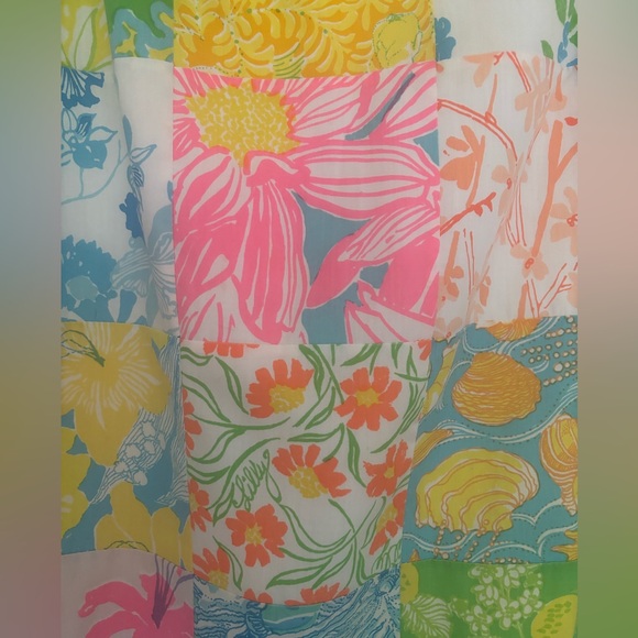Lilly Pulitzer Floral Patchwork Skirt VINTAGE - Picture 2 of 15